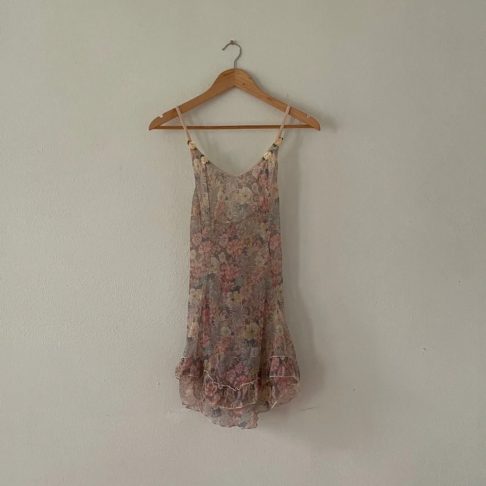 Floral Sheer Mini Dress Cover Up - Picture 12 of 16